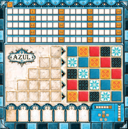 Azul Board Game - 2-4 Players - Fun Family Board Game - 30-45 Minutes of Gameplay - Games for Family Game Night - For Kids and Adults Ages 8+ - Bilingual - Made By Next Move Games