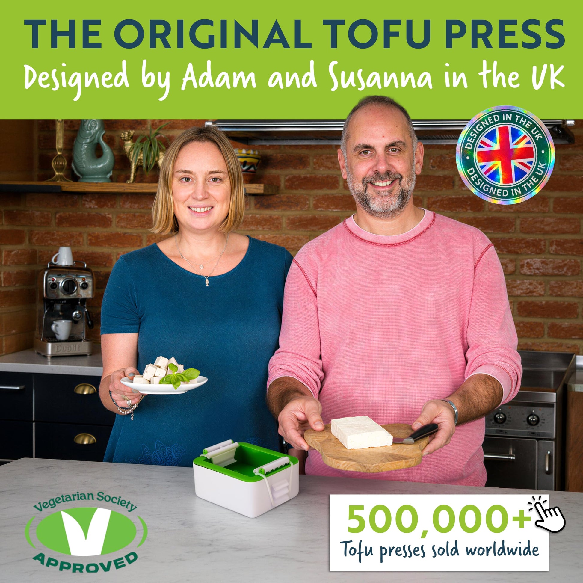Tofuture Tofu Press | Patented Self-Contained | Vegan, Fits 8-16 oz Block Tofuture