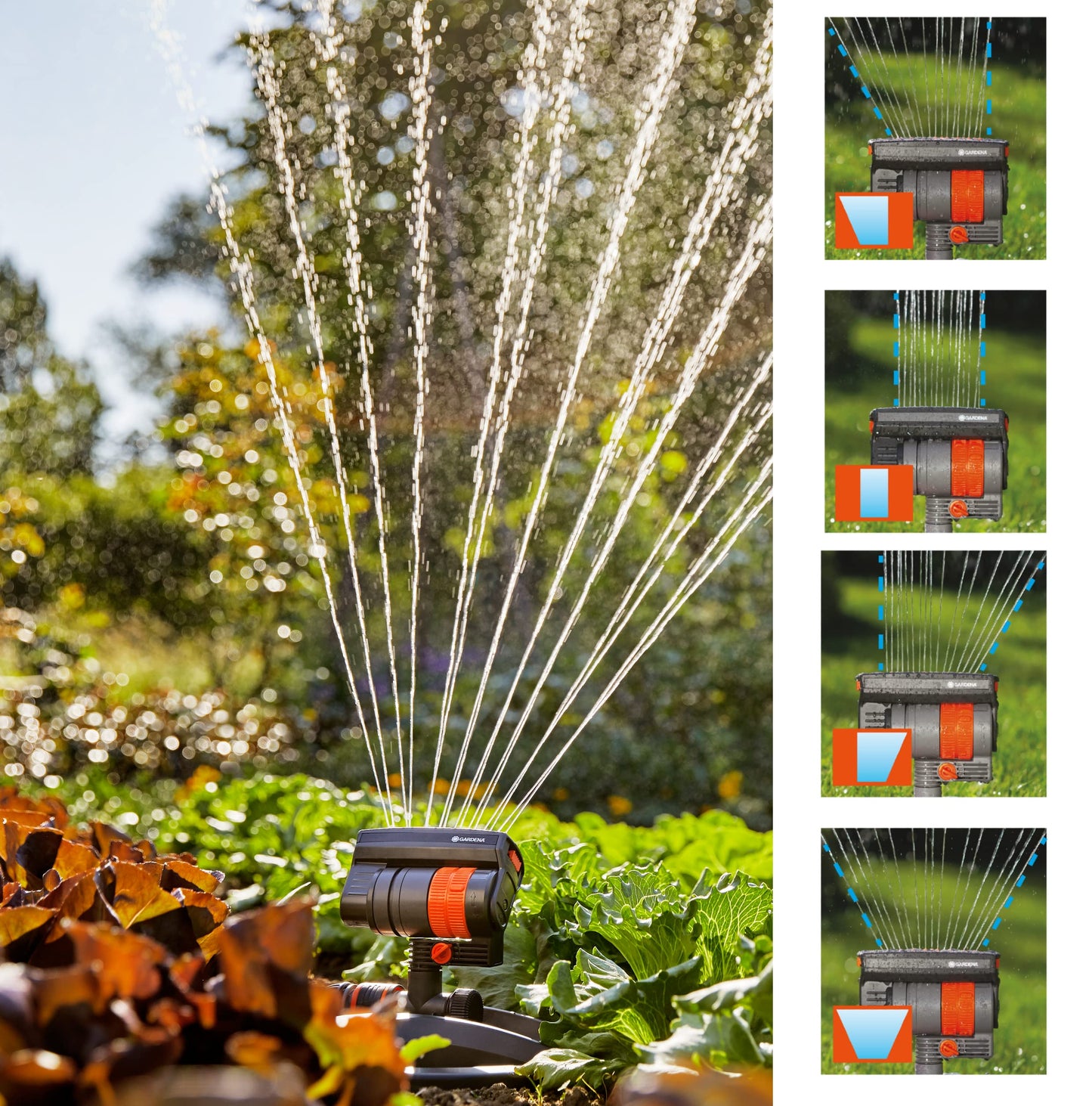 Gardena ZoomMaxx Oscillating Sprinkler on Metal Step Spike GARDENA