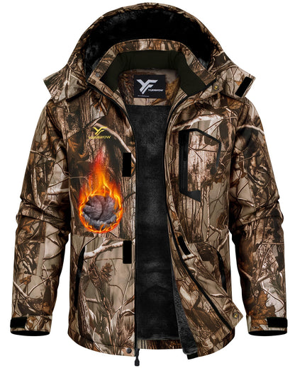Men Winter Jacket Huting Coat Waterproof Windbreaker Heavy Heat Warm Thermal Clothes Duck Deer Camo Hoodie Outfit Tactical Accessories Military Essentials Army Apparel Unique Gift 🍁 All In One Marketplace Canada