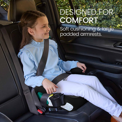 Britax UpNGo Click Backless Booster Car Seat with Rigid LUAS, Lightweight and Portable Travel Booster with Slim Design and PosturePlus, Accommodates Kids up to 120 Lbs and 63” – Raven Black