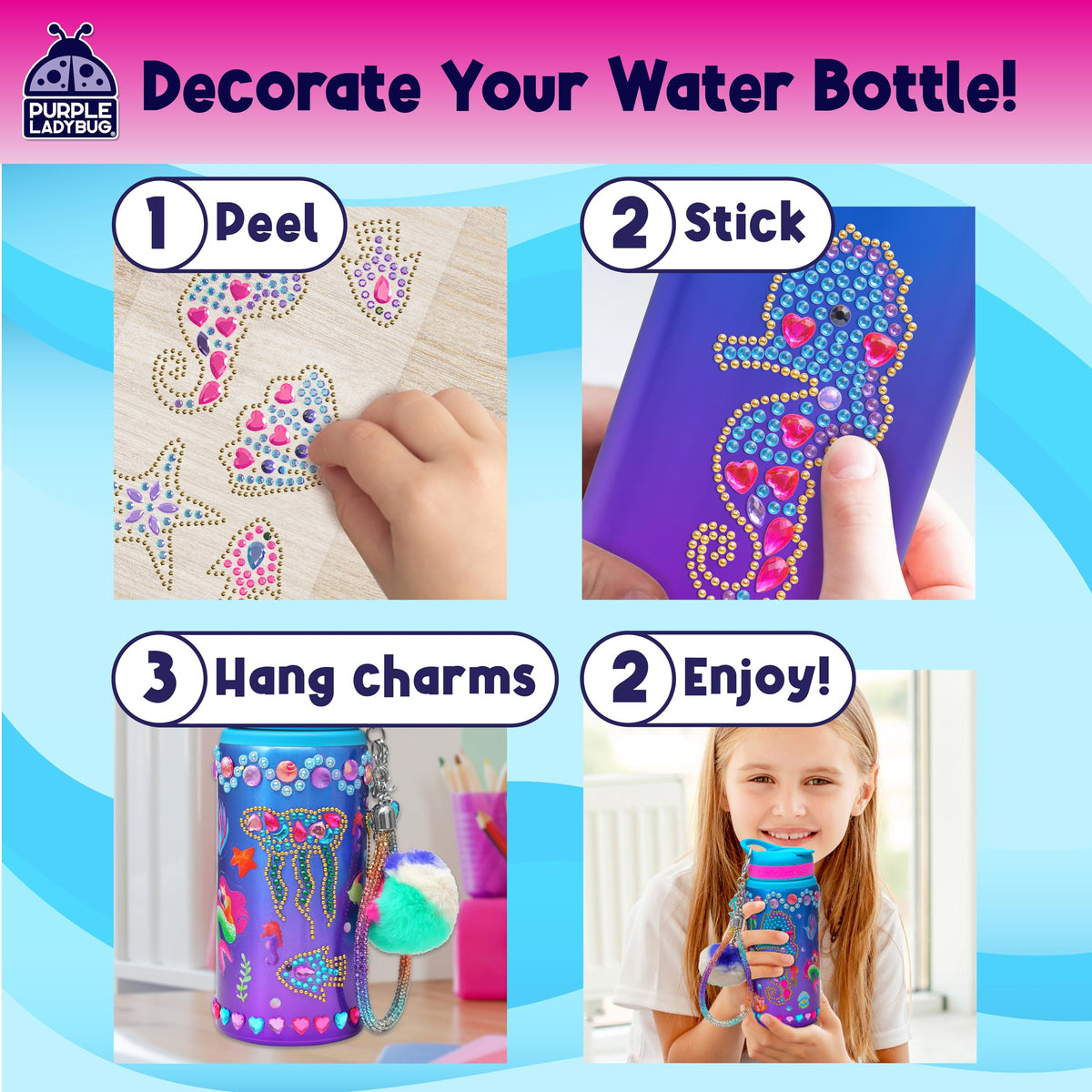 Decorate Your Own Water Bottle Girls - Mermaid Water Bottle Craft 🍁 All In One Marketplace Canada