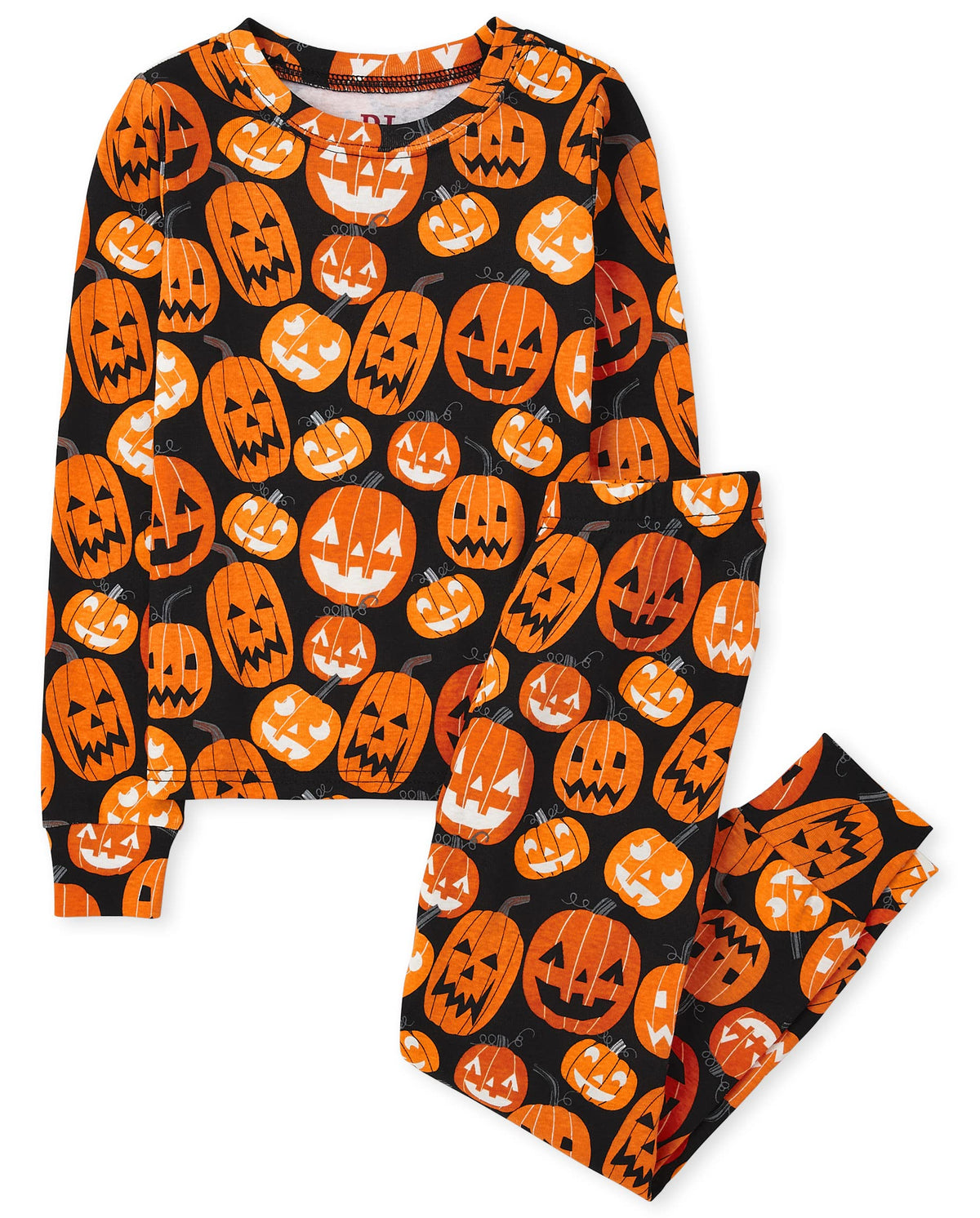 The Children's Place Kids' Family Matching, Halloween Pajama Sets, Cotton, Pumpkin Allover, 7