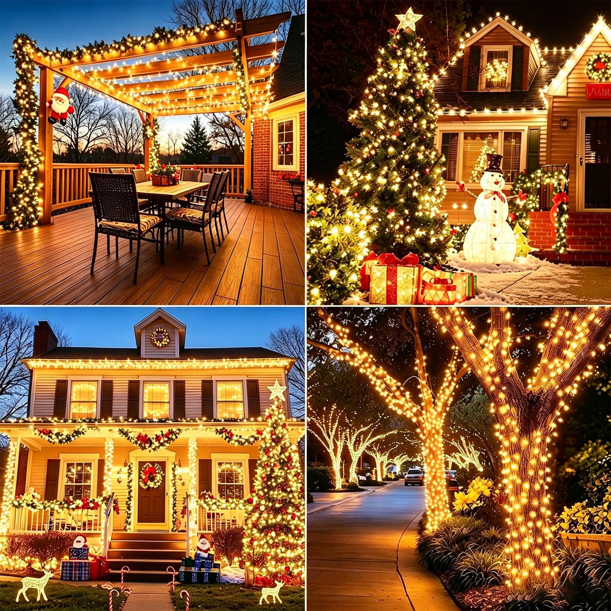 Mewuvn 2Pack 80FT 200 LED Battery Operated Christmas String Lights Outdoor/Indoor, Timer & 8 Modes with Green Wire Christmas Tree Lights, Waterproof Fairy Lights for Xmas Tree Garden(Warm White) 🍁 All In One Marketplace Canada