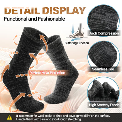 Anlisim Merino Wool Hiking Socks, Boot Crew Work Socks for Women Men 🍁 All In One Marketplace Canada