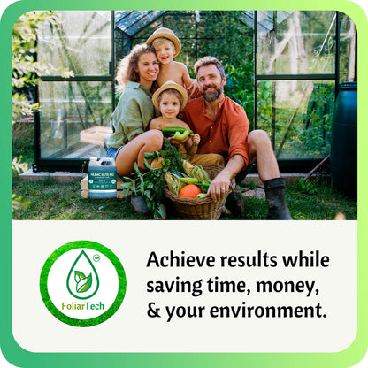 Humic Acid Organic Lawn Fertlizer - Fulvic Humic Mineral Blend for Trees, Shrubs, Ornamentals, Vegetables & Crops - Enhancer & Garden Soil Conditioner by FoliarTech, 4L - Available at All In One Marketplace Canada