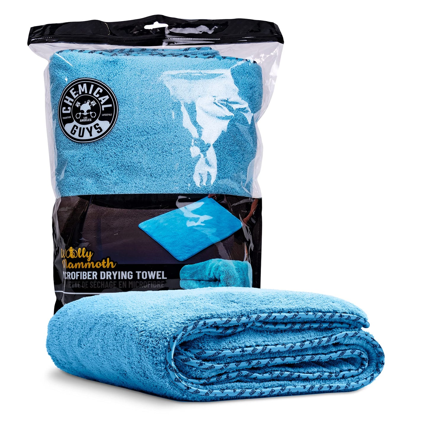 Chemical Guys Woolly Mammoth Microfiber Towel (36" x 25") Cars, Trucks, SUVs, RVs, Home, Pets, Messes, Blue Chemical Guys