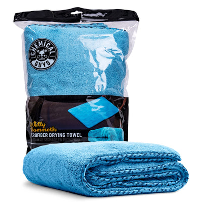 Chemical Guys Woolly Mammoth Microfiber Towel (36" x 25") Cars, Trucks, SUVs, RVs, Home, Pets, Messes, Blue Chemical Guys