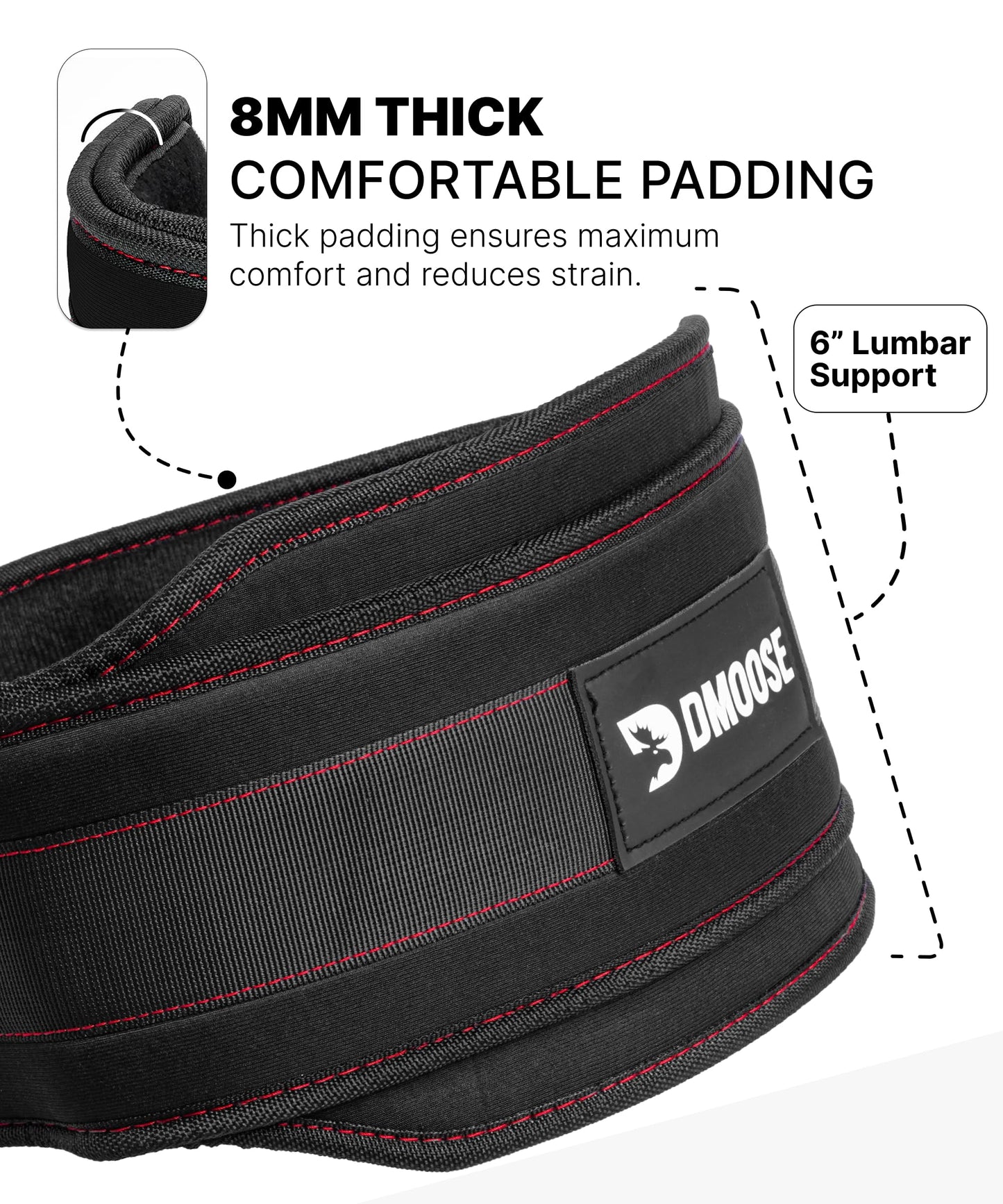 DMoose Dip Belt for Weightlifting, Weight Belt with Chain for Pullup, Gym Lifting Belt for Powerlifting, Squat, Bodybuilding, Heavy Duty Steel, Workout Belt with Comfortable Neoprene Support - Available at All In One Marketplace Canada