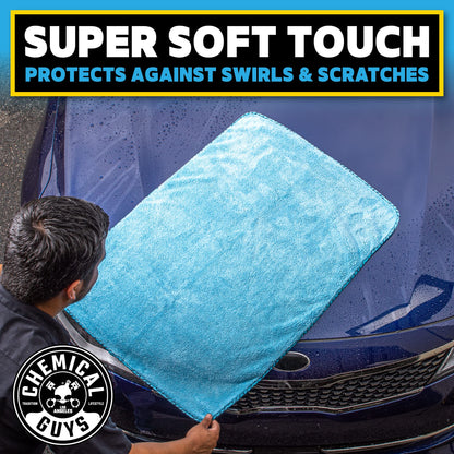 Chemical Guys Woolly Mammoth Microfiber Towel (36" x 25") Cars, Trucks, SUVs, RVs, Home, Pets, Messes, Blue Chemical Guys