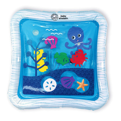 Baby Einstein Octopus Water Play Mat - Safety Fill Line, Tummy Time Activity & Sensory Toy for Babies Newborn & up, Blue Baby Einstein