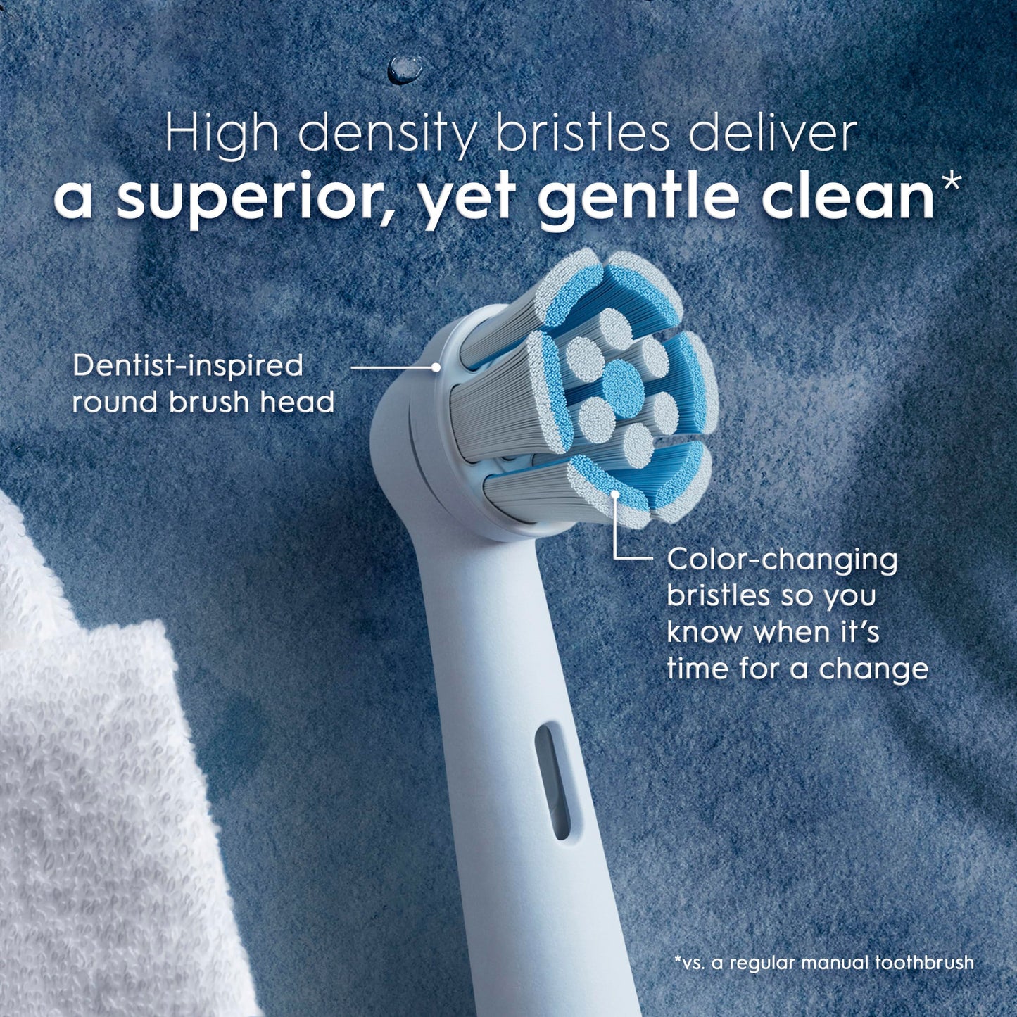 Oral-B iO Gentle Care Replacement Heads, Electric Toothbrush Brush Heads, White, 2 Count