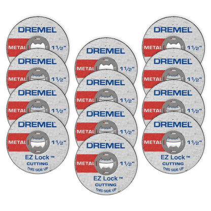 Dremel EZ456B 1 1/2-Inch EZ Lock Rotary Tool Cut-Off Wheels- Rotary Tool Cutting Accessories, Perfect for Slicing Sheet Metal and Copper Pipe, 12 Pieces Dremel