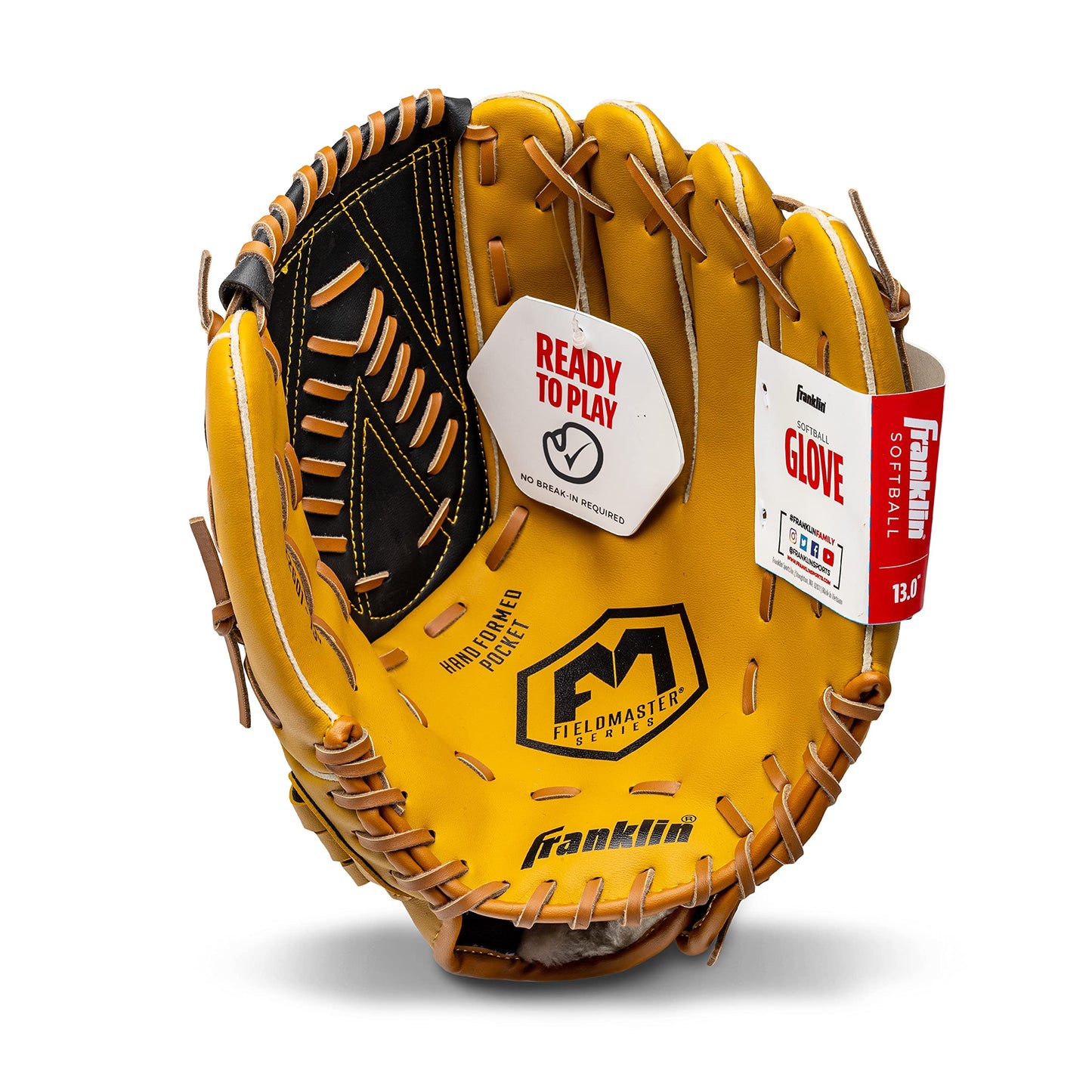 Franklin Sports Baseball and Softball Glove - Fieldmaster Adult + Youth Baseball Gloves - Men's + Women's Infield + Outfield Mitt - Right Hand Throw - 13" 🍁 All In One Marketplace Canada