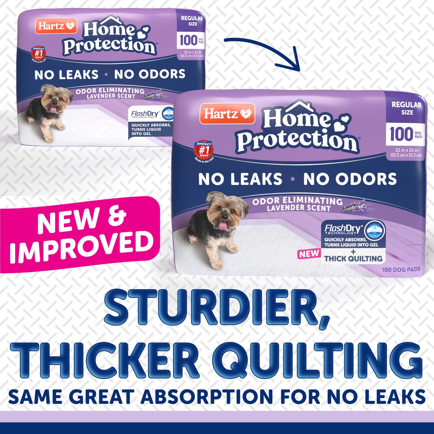 Hartz Home Protection Lavender Scented Dog Pads, 100 Count, Super Absorbent & Won't Leak, Odor Eliminating 🍁 All In One Marketplace Canada