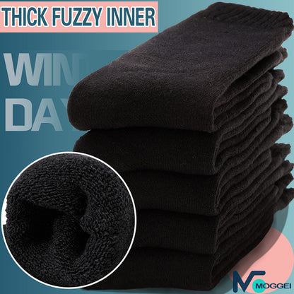 MOGGEI Womens Merino Wool Socks for Hiking Thermal Warm Thick Winter Cozy Crew Cabin Ladies Comfy Work Gift Boot Socks 5 Pairs (Black) 🍁 All In One Marketplace Canada