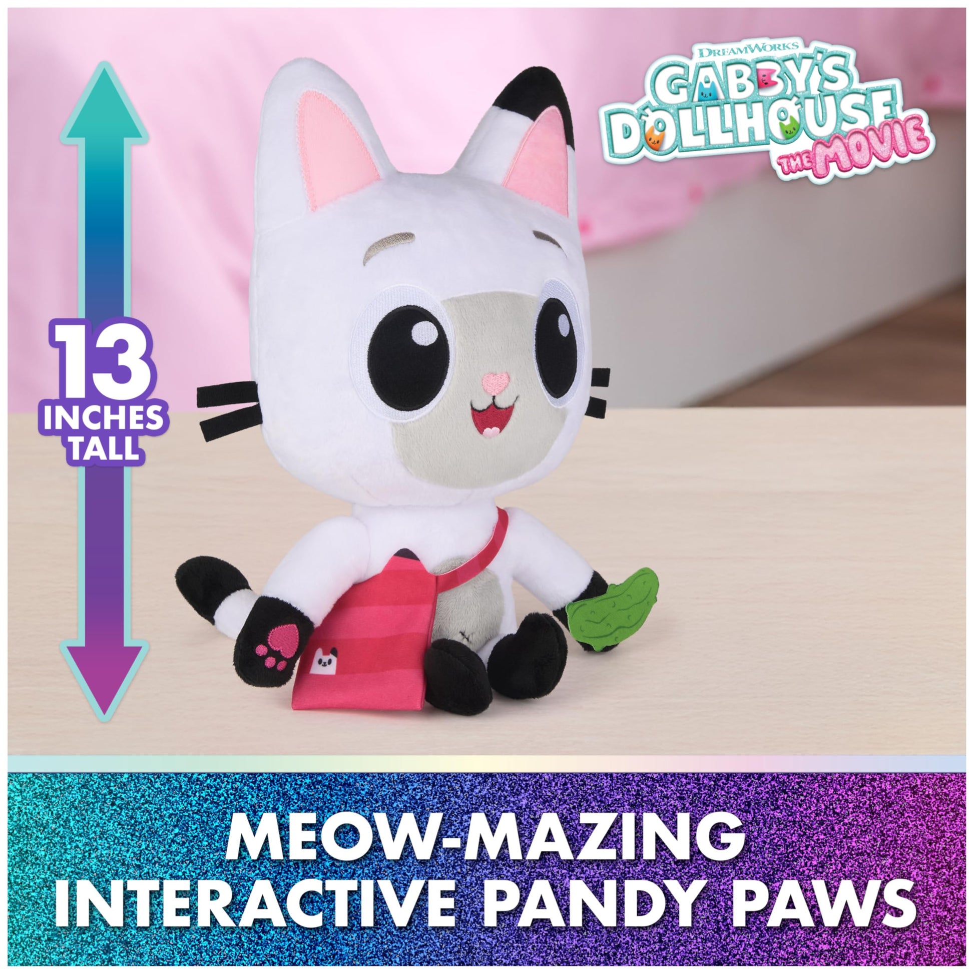 Gabby's Dollhouse: The Movie, Meow-Mazing Interactive Pandy Paws Plush Toy with 3 Accessories & Removable Bag, Kids Toys for Girls & Boys Ages 3 and Up 🍁 All In One Marketplace Canada DREAMWORKS GABBY'S DOLLHOUSE