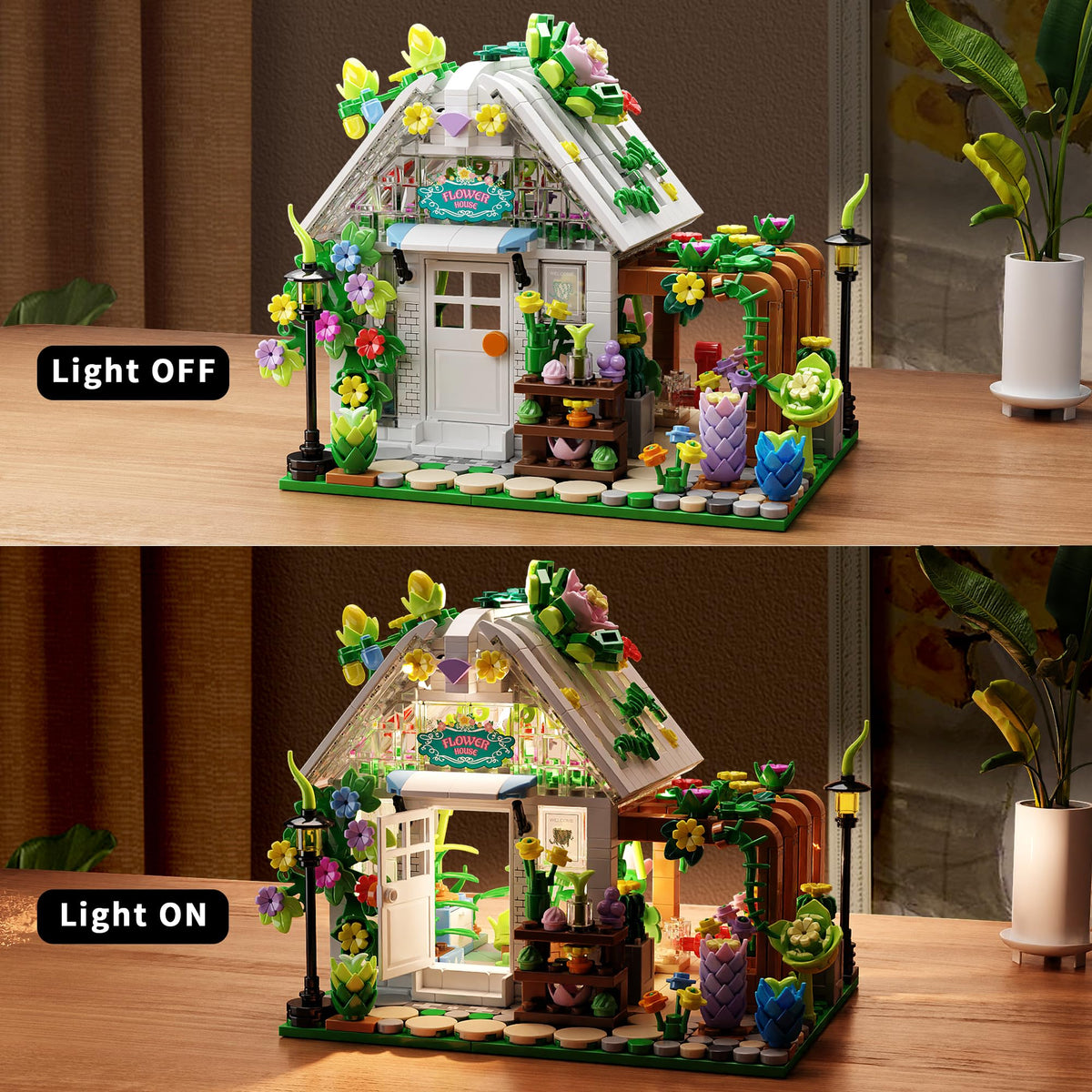 TYCOLE Flower House Building Set with LED Lights for Girls 8-12 (719Pcs) 🍁 All In One Marketplace Canada
