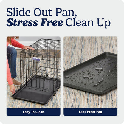 MidWest Homes for Pets 24-Inch iCrate for Small Breeds, 12-20 lbs, Single Door Folding Dog Crate with Divider Panel, Leak-Proof Tray & Secure Latch, Portable, Durable & Easy to Assemble MidWest Homes for Pets