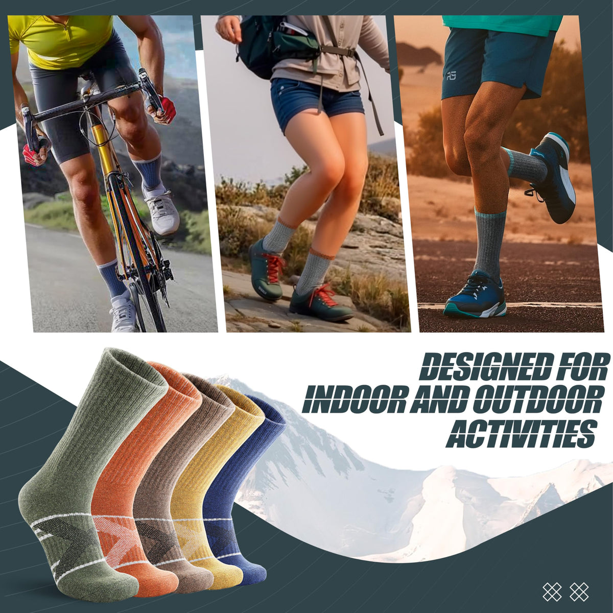 ANTSANG Merino Wool Hiking Socks, Crew Boot Work Socks for Men Women 🍁 All In One Marketplace Canada