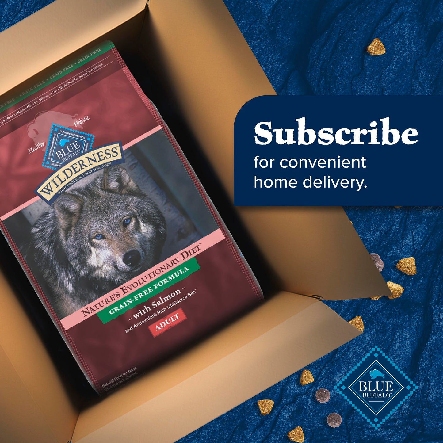Blue Buffalo Wilderness with Salmon High Protein Grain Free Dry Dog Food for Adult Dogs, 34% Protein, Supports Immunity with Antioxidant-Rich LifeSource Bits 10.8 Kg/24lbs Bag 🍁 All In One Marketplace Canada