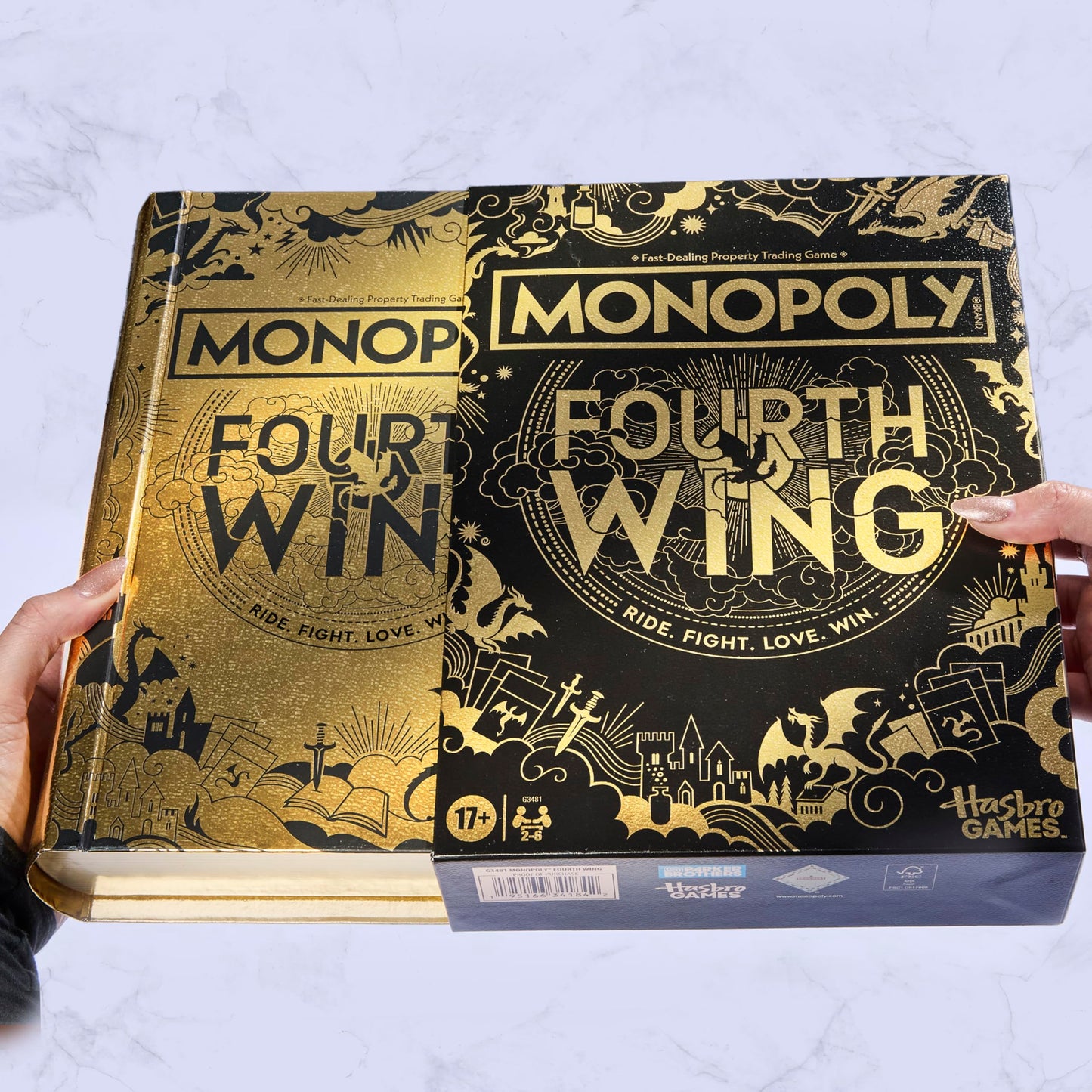 Monopoly Fourth Wing Edition Board Game for Adults | Officially Licensed Game Inspired by the Empyrean Series, Book 1 | 2-6 Players | Ages 17+ Hasbro Gaming