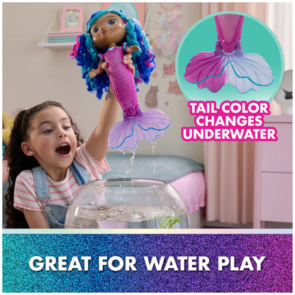 DreamWorks GABBY'S Dollhouse The Movie, Sing & Shine Mermaid Gabby, Waterproof Mermaid Doll with Lights & Sounds, Kids Toys for Girls & Boys Ages 3 and Up DREAMWORKS GABBY'S DOLLHOUSE