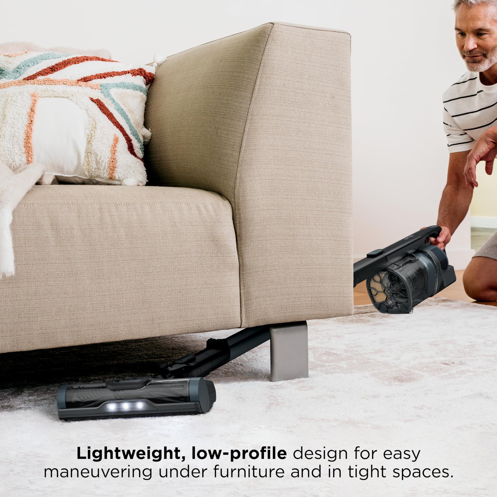 Shark Pet Cordless Stick Vacuum with Large Dust Cup, LED Headlights, Removable Handheld Vac, Lightweight, Crevice Tool, Carpet & Hard Floors, 40min Runtime, Ice Blue, IX141AMZ