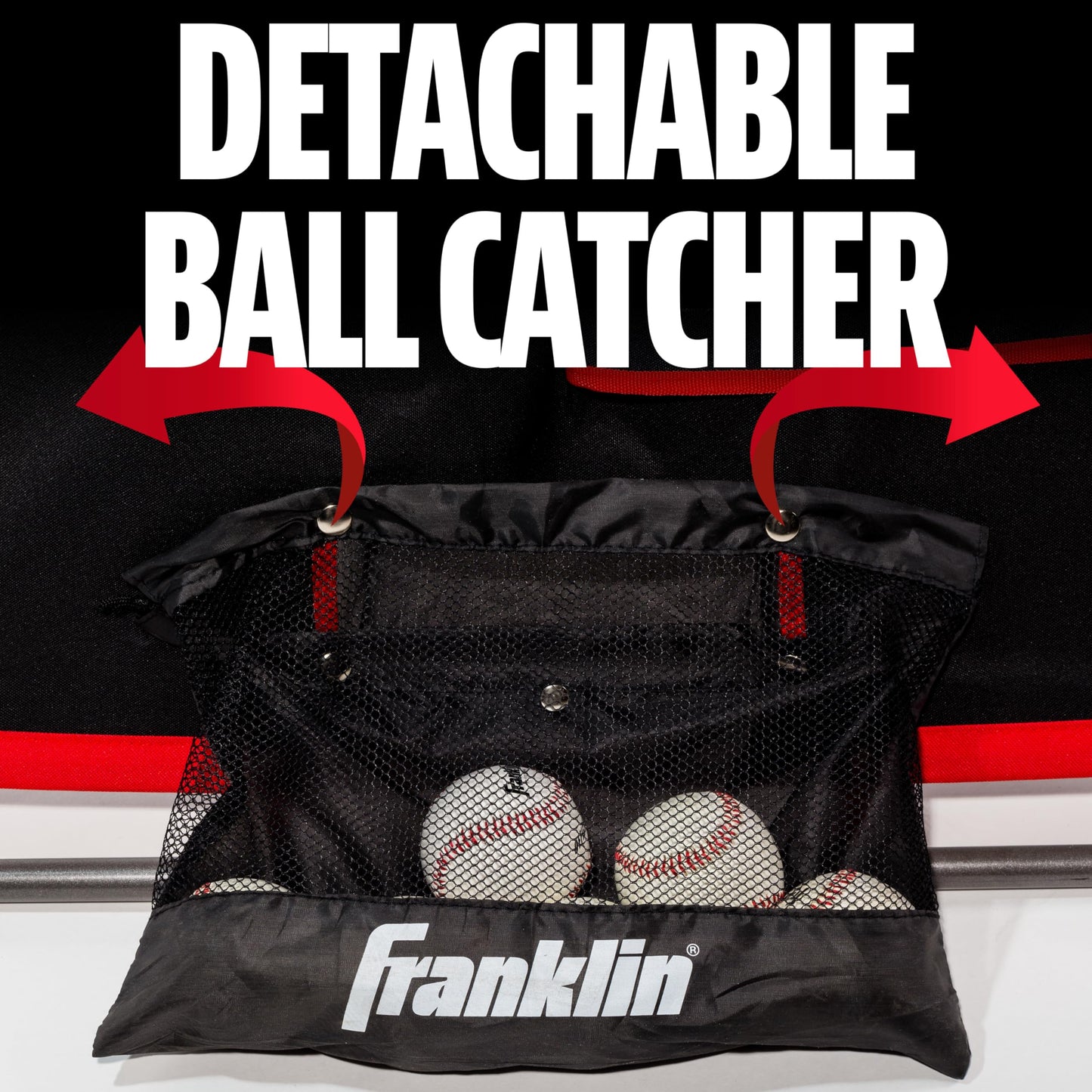 Franklin Sports Pitch Back Rebounder and Switch Hitter Pitching Target - 2 in 1 Return Trainer and Catcher Target - Perfect for Pitching, Fielding and Throwing Practice - 55 x 36 Inch, Multi Franklin Sports