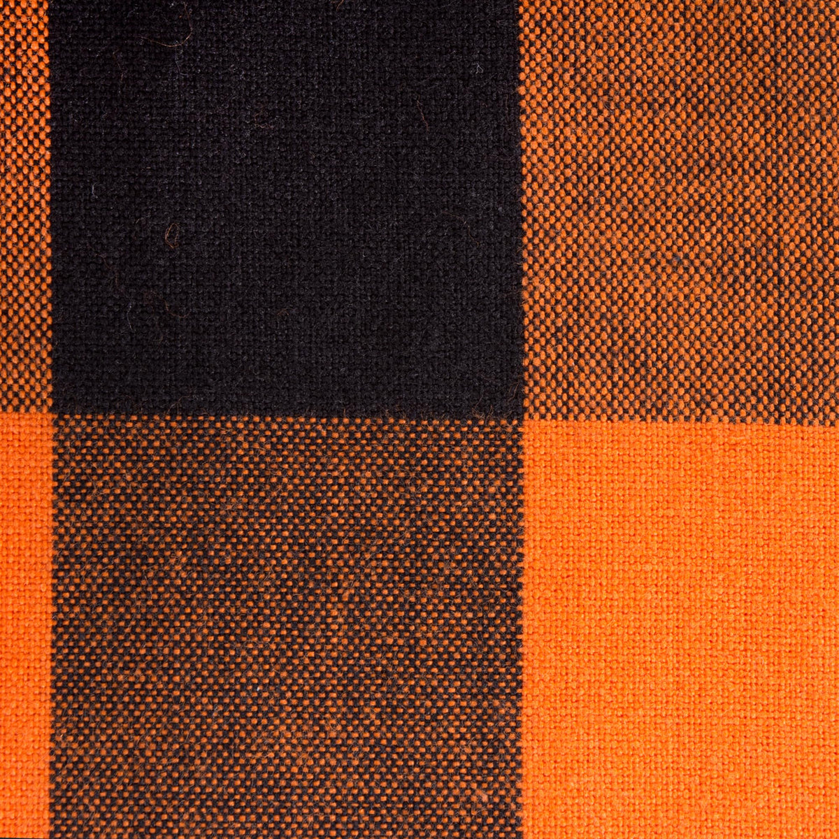DII 100-Percent Cotton, Machine Washable, Dinner, Halloween Table Runner 14x108", Orange and Black Buffalo Check