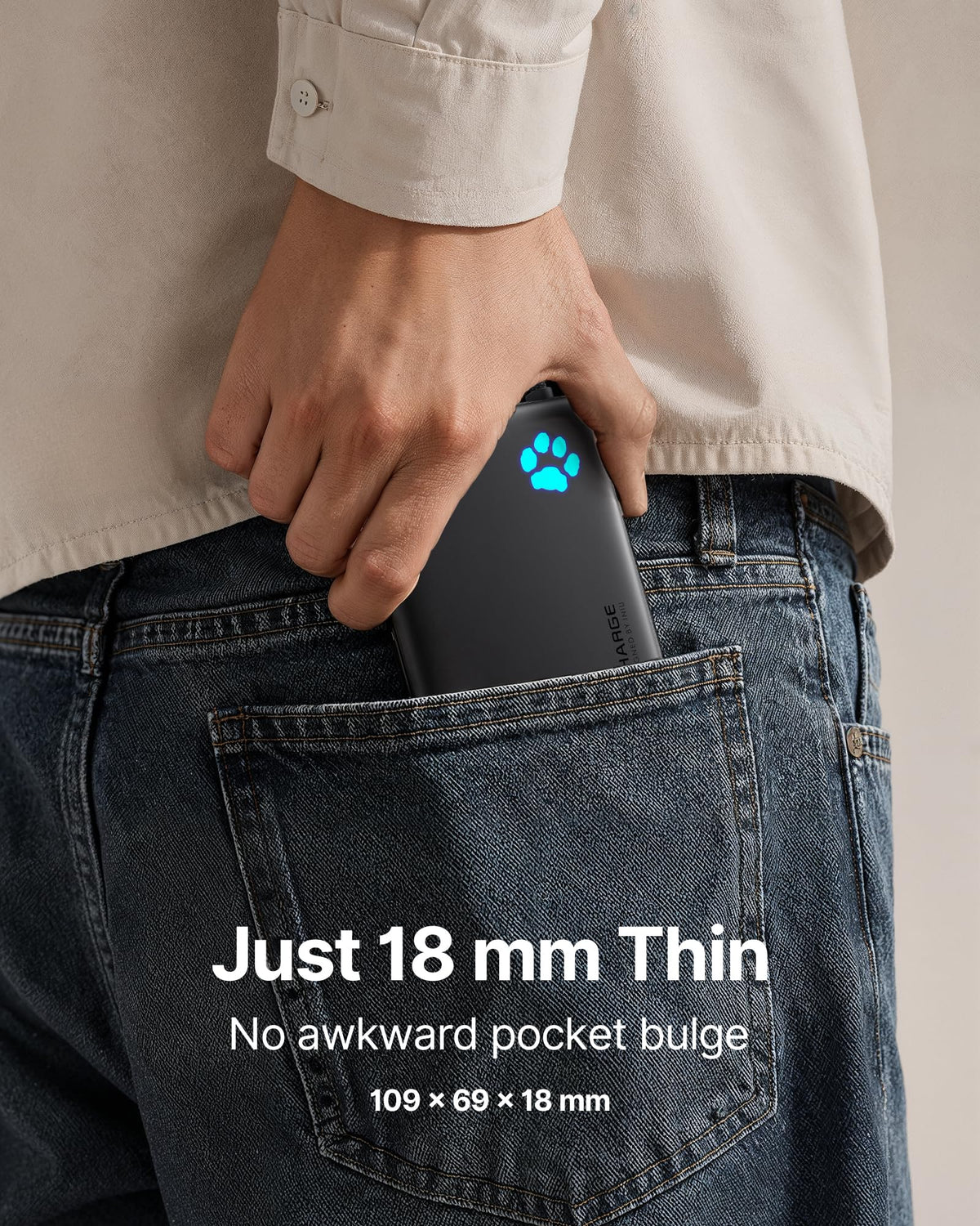 INIU 45W Fast Charging Tablet Power Bank, Smaller 10000mAh Portable Charger