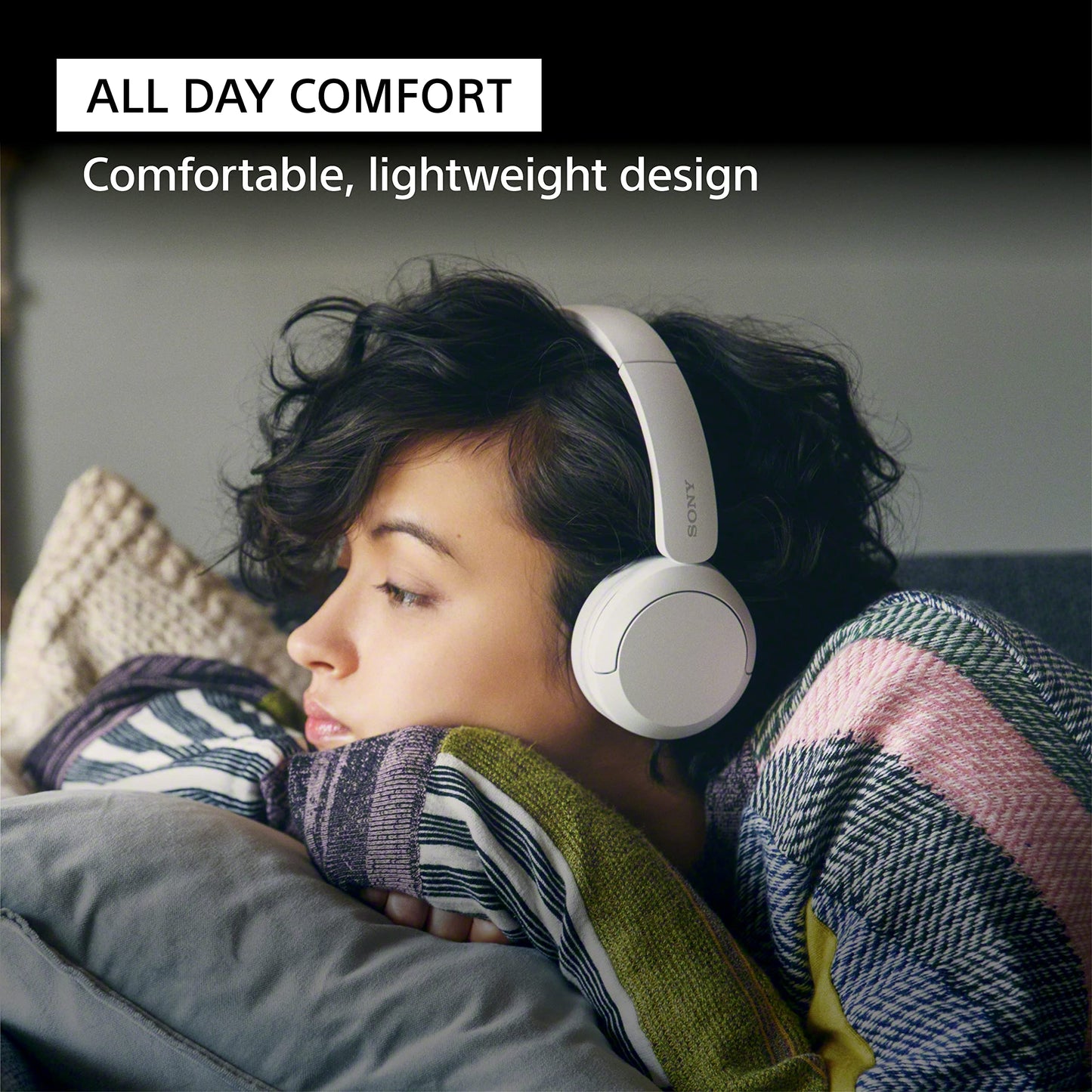 Sony WH-CH520 Wireless Headphones Bluetooth On-Ear Headset with Microphones, Blue - Available at All In One Marketplace Canada