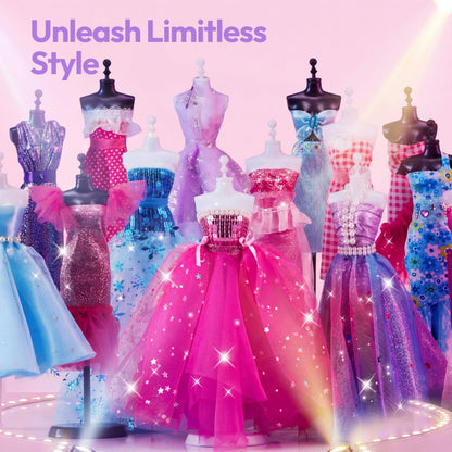 Klever Kits 400+PCS Fashion Design Crafts for Kids Art and Crafts Toy DIY Sewing Crafts with 3 Mannequins for Girls Aged 8-12，Christmas Toys Gifts for Kids 🍁 All In One Marketplace Canada