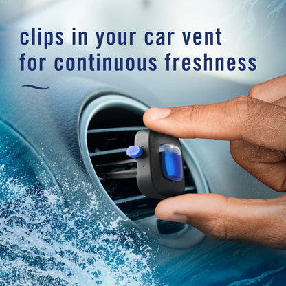 Febreze Car Ocean Scent Air Freshener Vent Clip, 2.2 mL, Pack of 4