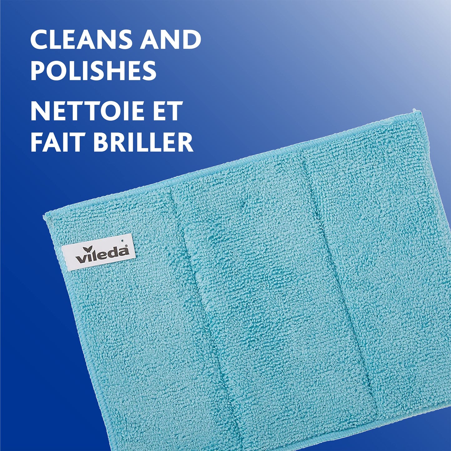 Vileda Bathroom Cleansing Supplies Set | Includes 1 Magic Mop with 1 Extra Refill and 1 Microfibre Bathroom Cleaning Cloth Vileda