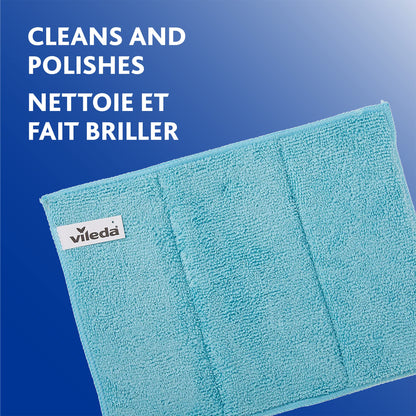 Vileda Bathroom Cleansing Supplies Set | Includes 1 Magic Mop with 1 Extra Refill and 1 Microfibre Bathroom Cleaning Cloth Vileda
