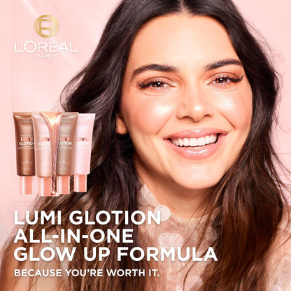 L’Oréal Paris True Match Lumi Glotion, Highlighter, Natural Glow Enhancer for Face & Body, Makeup, Instantly Hydrates and Illuminates Skin, Sheer Color Tint, Offers a Sunkissed Glow, 901 Fair, 40 ml