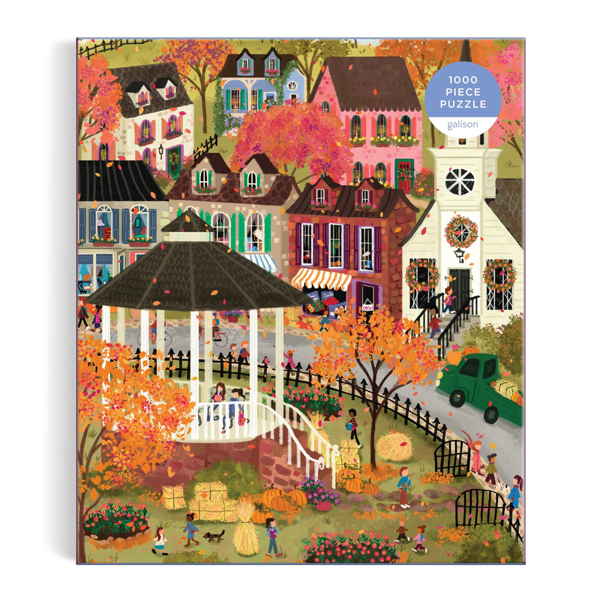 Galison Joy Laforme Falls Hollow Puzzle – 1000 Piece Jigsaw Puzzle Featuring Cozy Fall Village Scene