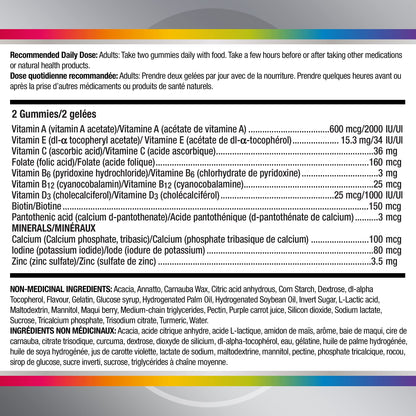Centrum Women 50 Plus MultiGummies, Multivitamins/Minerals Gummies for Women 50+, Cherry, Berry, and Orange Flavours, 120 Gummies (Packaging May Vary)