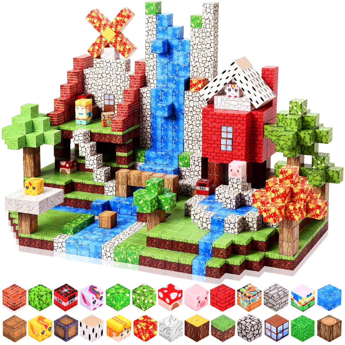 Magnetic Blocks 160pcs, Magnetic Building Cube Toys for Kids, STEM Montessori Magnet Blocks, Sensory Stacking Toy Christmas Birthday Gifts for Kids Age 3 4 5 6 7 8 9 10 🍁 All In One Marketplace Canada