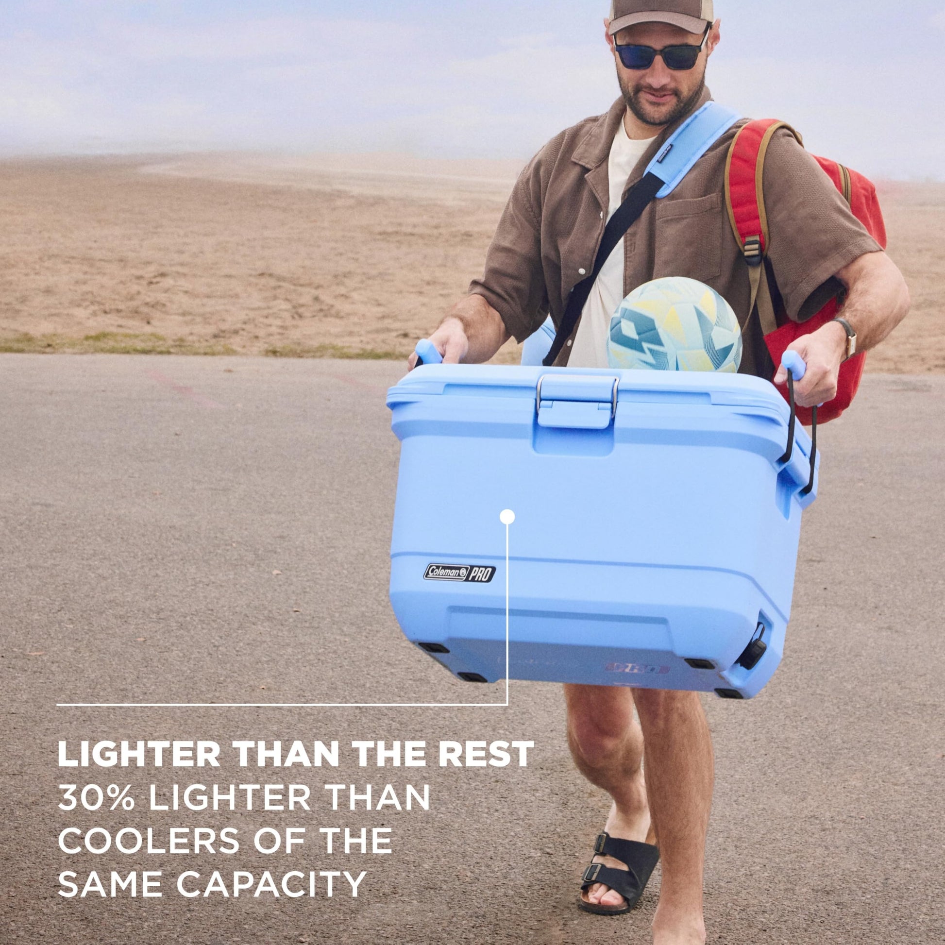 Coleman Pro 45-Quart Premium Hard Cooler, Heavy-Duty Ultra-Light Portable Cooler, Extra-Thick Insulation Keeps Ice up to 4 Days, 74-Can Capacity Coleman