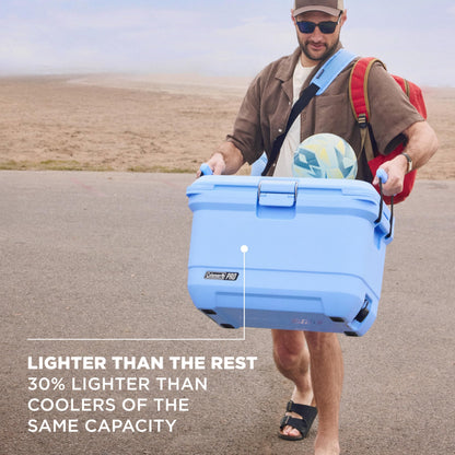 Coleman Pro 45-Quart Premium Hard Cooler, Heavy-Duty Ultra-Light Portable Cooler, Extra-Thick Insulation Keeps Ice up to 4 Days, 74-Can Capacity Coleman
