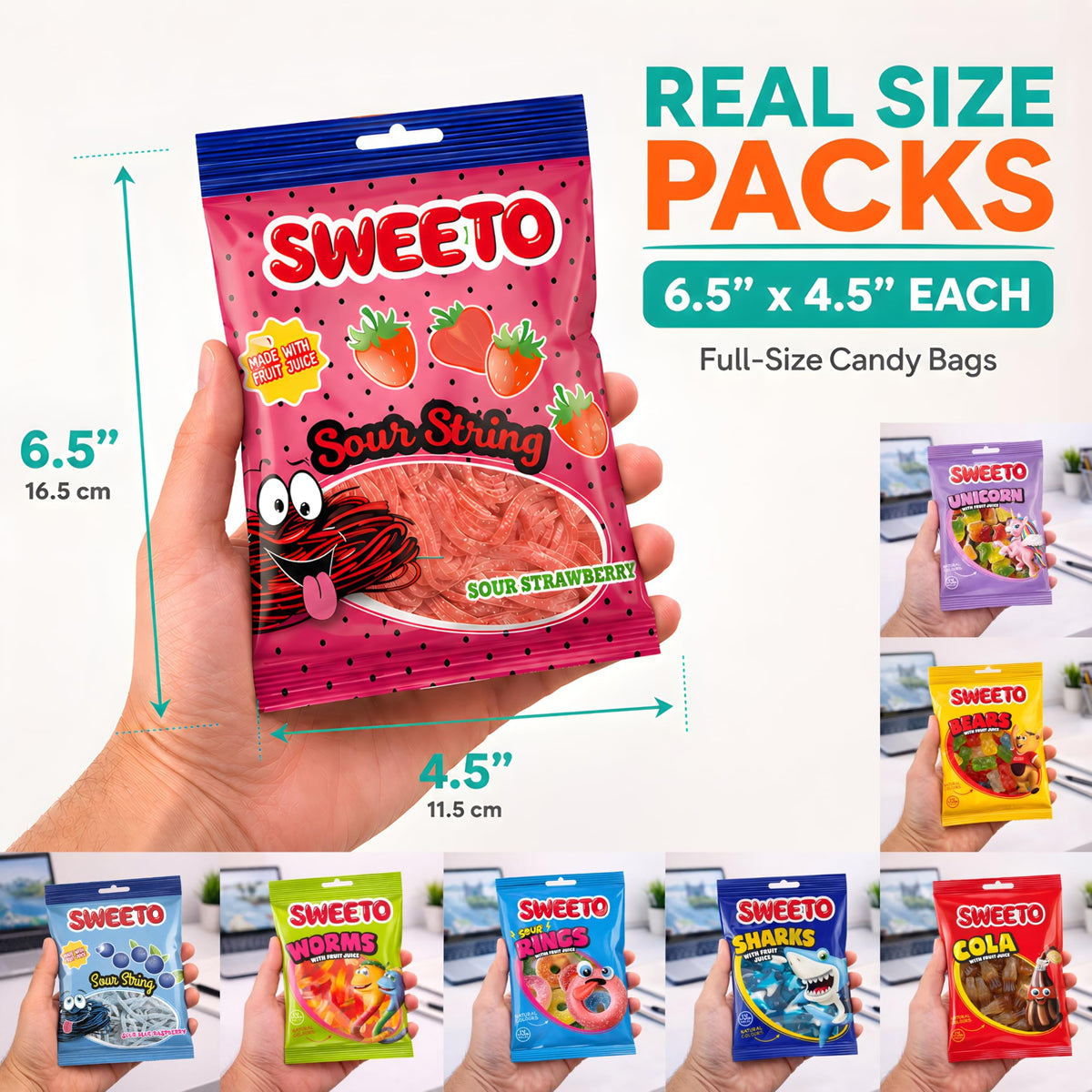 MunchyCravings Gummy Candy Variety Box (16 Packs, Up to 8 Flavours) – Snack Box with Sweet & Sour Gummies – Candy Gift Box for Men, Women, Kids & Adults – Care Package for Birthdays, Christmas & Halloween 🍁 All In One Marketplace Canada