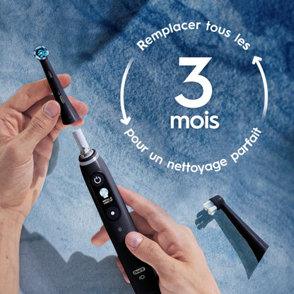 Oral-B iO Series Ultimate Clean Replacement Brush Head for Oral-B iO Series Electric Toothbrushes, Black, 4 count