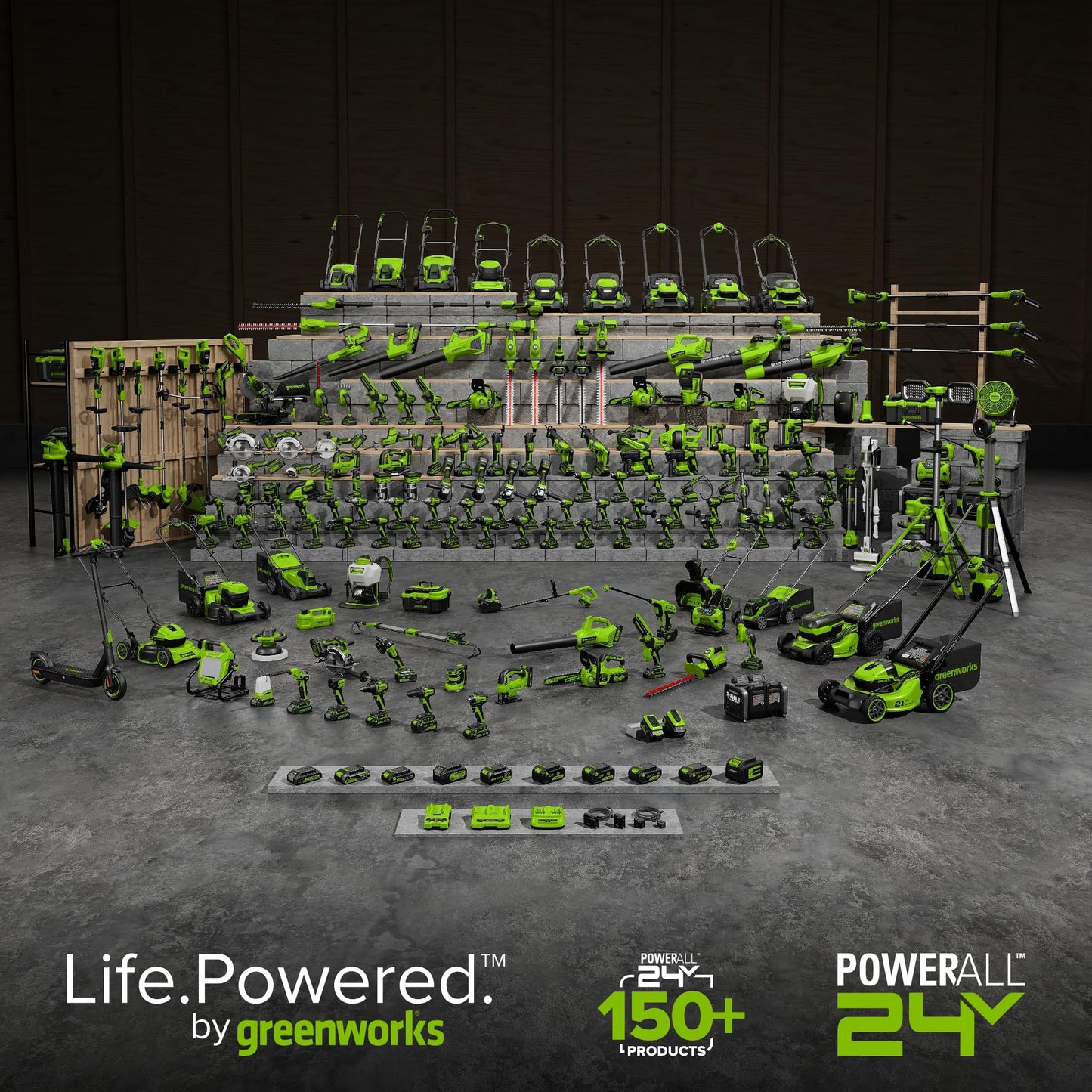 Greenworks 24V 12" Cordless String Trimmer and Blower Combo Kit, 2Ah USB Battery and Charger Included Greenworks