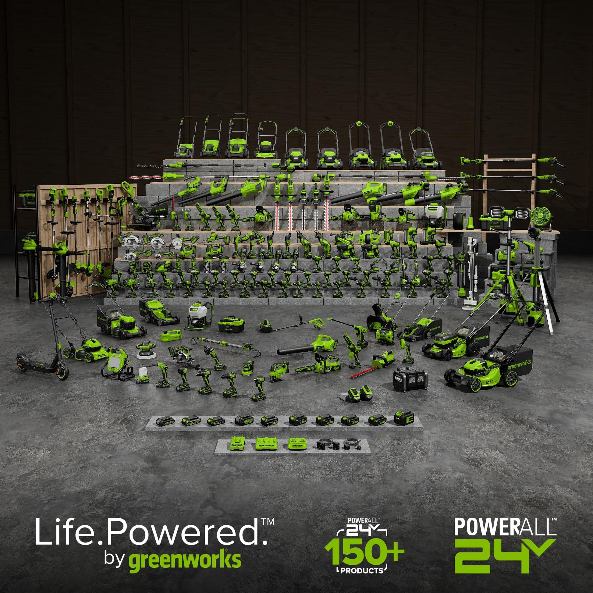 Greenworks 24V 12" Cordless String Trimmer and Blower Combo Kit, 2Ah USB Battery and Charger Included Greenworks
