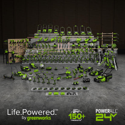 Greenworks 24V 12" Cordless String Trimmer and Blower Combo Kit, 2Ah USB Battery and Charger Included Greenworks