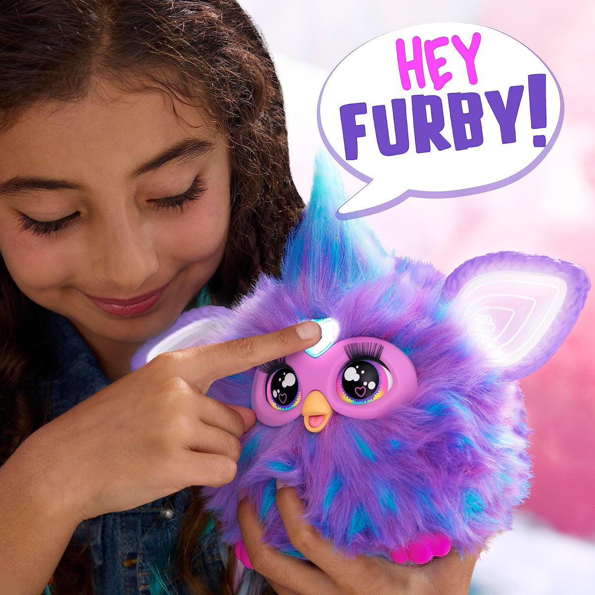 Furby Purple, 15 Fashion Accessories, Interactive Plush Toys for 6 Year Old Girls & Boys & Up, Voice Activated Animatronic (English Version)