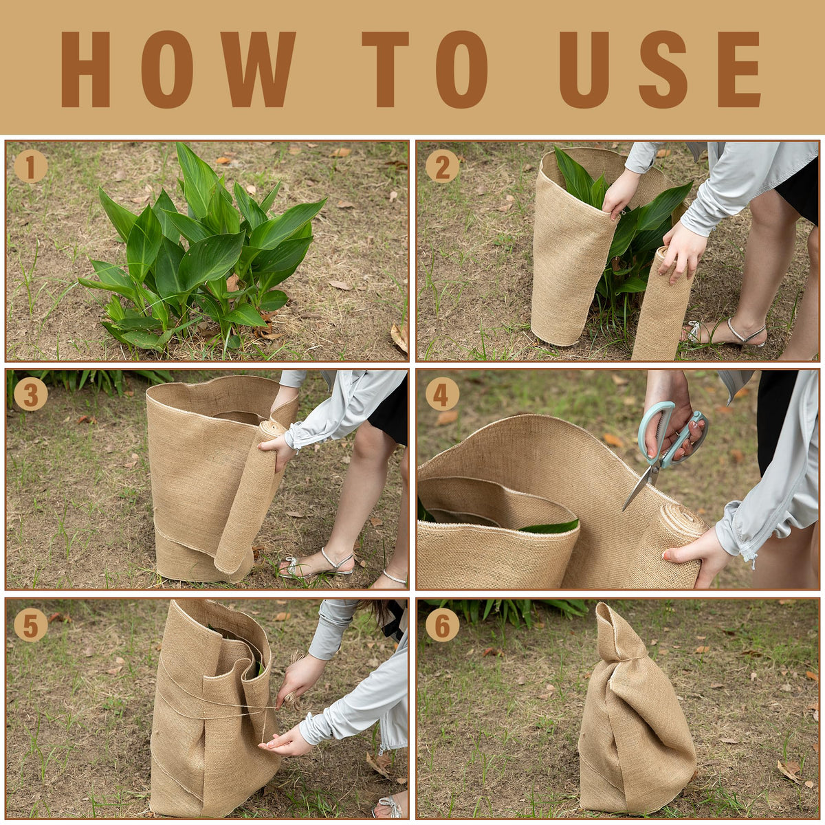 15.7''x19.7ft Natural Burlap Tree Wrap Rolls, Fabric Tree Trunk Protector 🍁 All In One Marketplace Canada