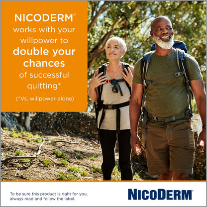 Nicoderm Step 2 Clear Patches, Quit Smoking and Smoking Cessation Aid, 14 mg of Nicotine/Day, 7 Count 🍁 All In One Marketplace Canada